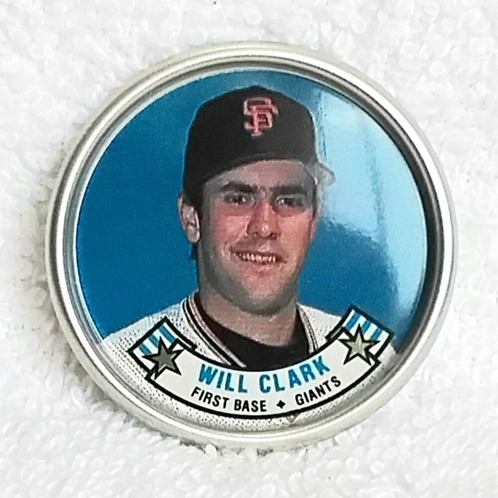 3/$20 Vintage & Mint 1988 Topps MLB Will Clark 1 1/2" Metal Coin 38/60!!